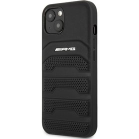 Pouzdro AMG Geniune Leather Perforated iPhone 13